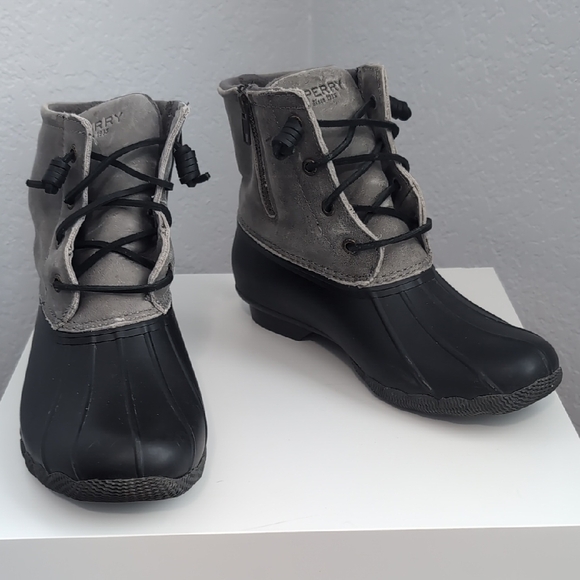 Sperry Shoes - Sperry Women's Black and Gray Duck Boots
